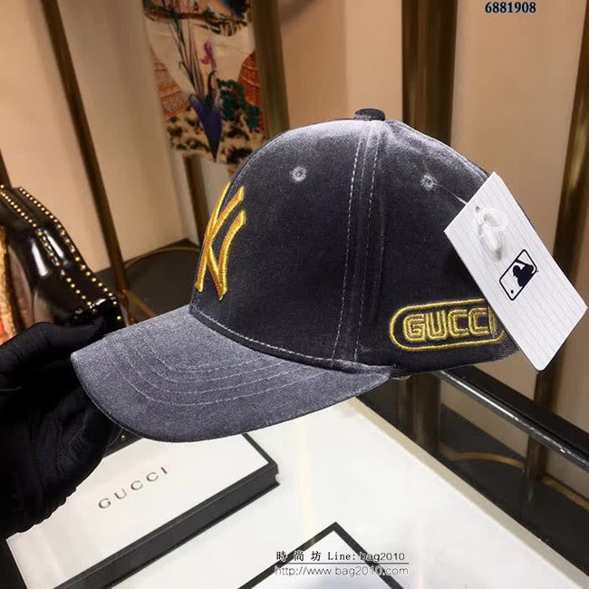 MLB 專櫃同步 NY與Gucci聯名款棒球帽 情侶款 6881908 LLWJ5649